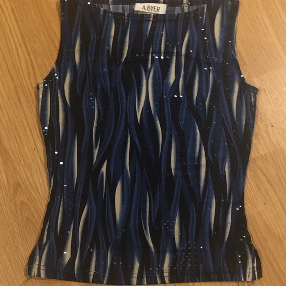 $45 A. Byer Beautiful dramatic color Tank top Jr S - Picture 10 of 12